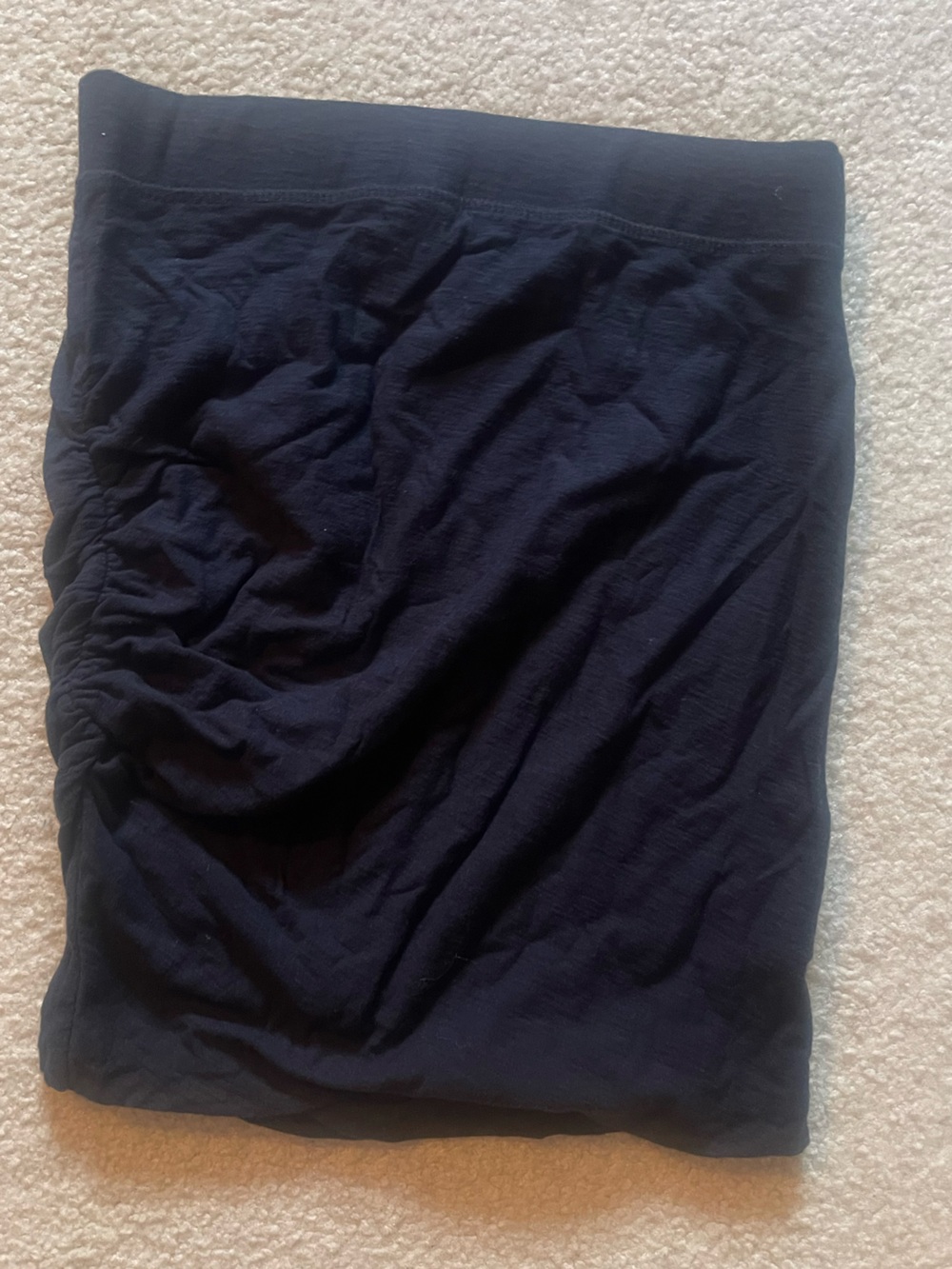 James Perse Dark Navy Ruched Mini Skirt